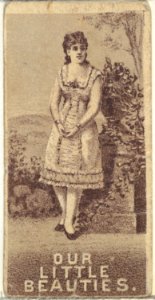 From the Actresses series (N57) promoting Our Little Beauties Cigarettes for Allen & Ginter brand tobacco products MET DP839405