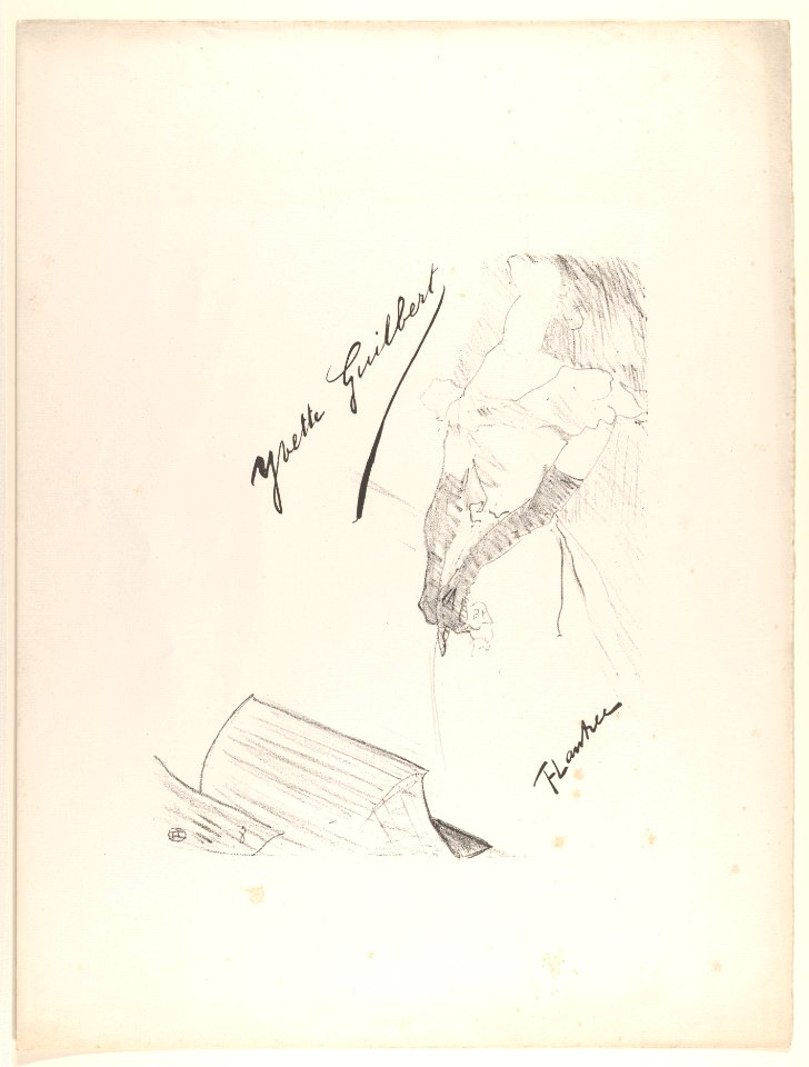 Frontispiece - Yvette Guilbert before the Prompter's Box MET DP835705