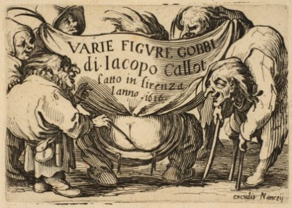 Frontispiece, from Varie Figure Gobbi, suite appelée aussi Les Bossus, Les Pygmées, Les Nains Grotesques (Various Hunchbacked Figures, The Hunchbacks, The Pygmes, The Grotesque Dwarfs) MET DP818528