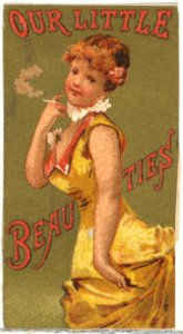 From the Girls and Children series (N58) promoting Our Little Beauties Cigarettes for Allen & Ginter brand tobacco products MET DP839421