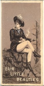 From the Actresses series (N57) promoting Our Little Beauties Cigarettes for Allen & Ginter brand tobacco products MET DP839399