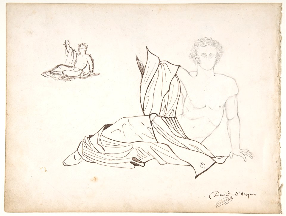 General Bonchamp Shown in a Pose Designed for His Tomb (Recto) MET DP805795