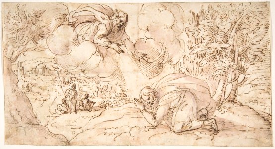 God the Father Appearing to a Kneeling Figure MET DP809914