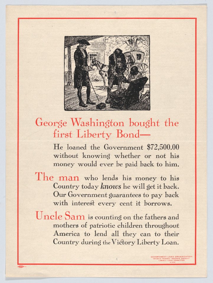 George Washington bought the first Liberty Bond MET DP873466