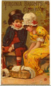 From the Girls and Children series (N64) promoting Virginia Brights Cigarettes for Allen & Ginter brand tobacco products MET DP839534