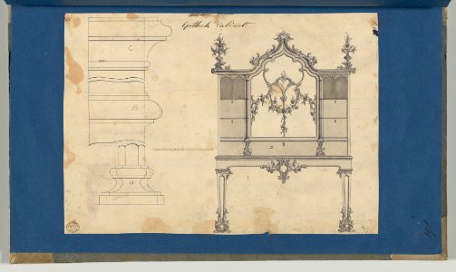 Gothick -Gothic- Cabinet, from Chippendale Drawings, Vol. II MET DP-14176-048