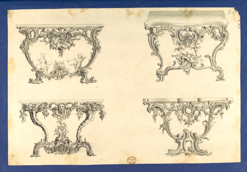 Frames for Marble Slabs, in Chippendale Drawings, Vol. I MET DP104173