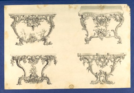 Frames for Marble Slabs, in Chippendale Drawings, Vol. I MET DP104173
