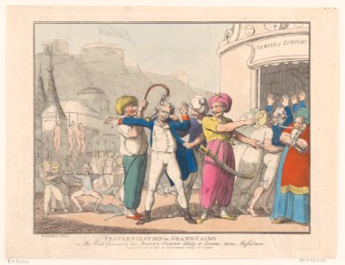 Fraternization in Grand Cairo, or The Made General & his Bonny Party Likely to Become Tame Musselmen MET DP872679