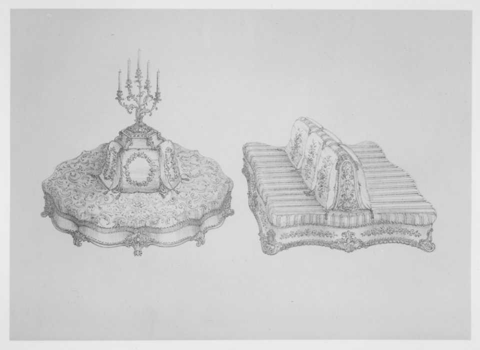 Furniture with Candelabra and Interior Decoration MET MM89903