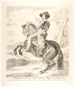 Gaspar de Guzman, Count of Olivares on horseback, after Velázquez MET DP818187