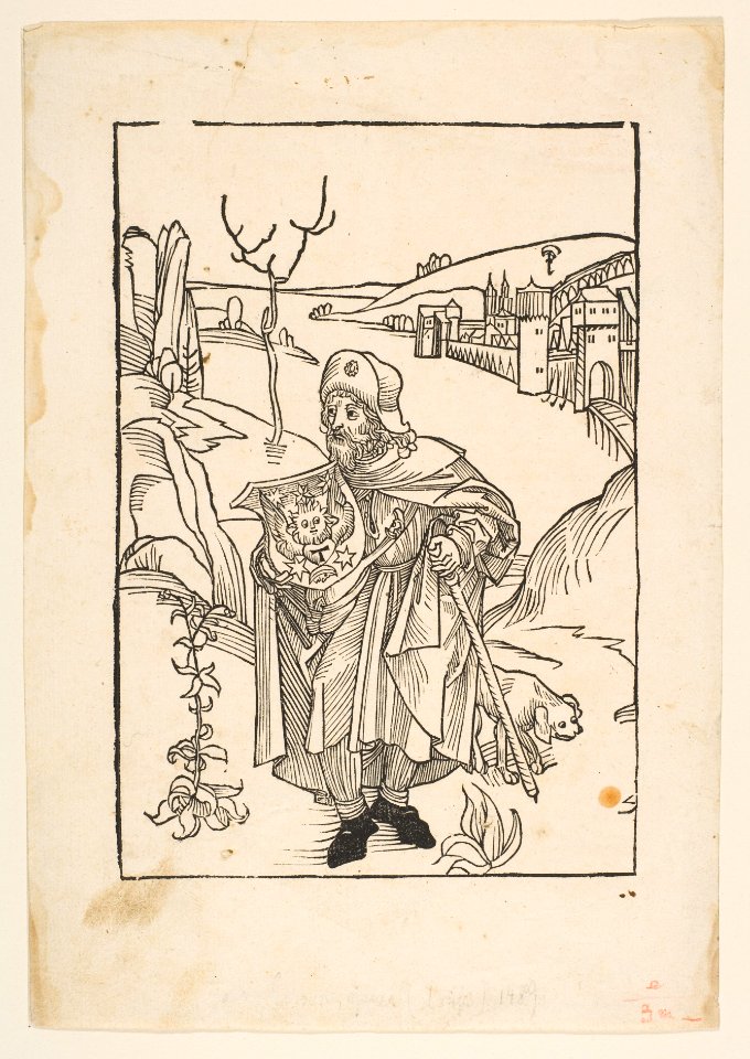 Gerson as a Pilgrim, frontispiece to Gersonis Opera, 1489 MET DP816802