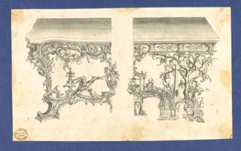Frames for Marble Slabs, in Chippendale Drawings, Vol. I MET DP104175