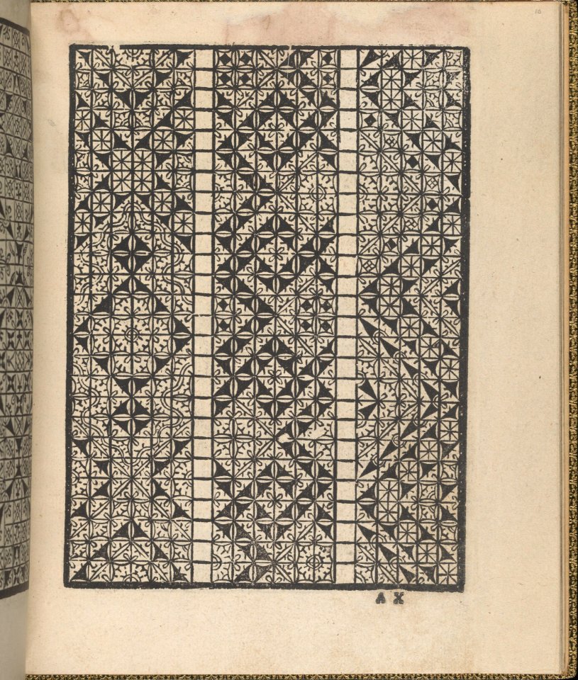Giardineto novo di punti tagliati et gropposi per exercitio & ornamento delle donne (Venice 1554), page 6 (recto) MET DP360726