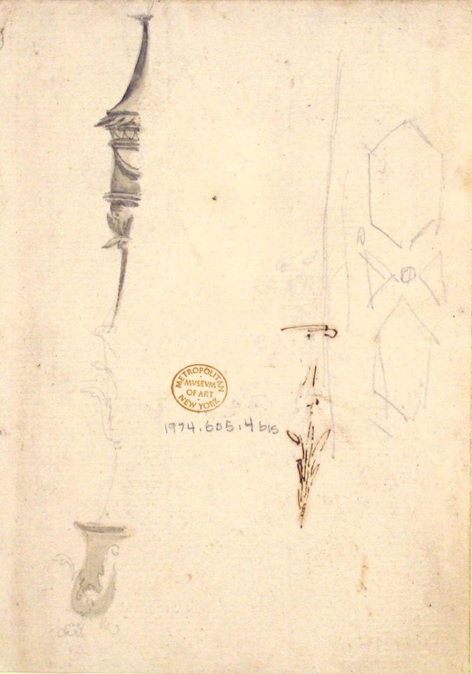 Fragmentary Sketches of Various Ornament MET 1974.605.4bis