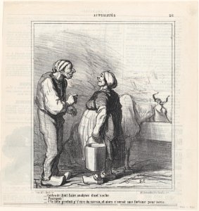 Gertrude, we need to have our cow analyzed, from 'News of the day,' published in Le Charivari, February 1, 1866 MET DP877446