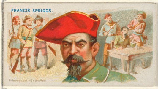 Francis Spriggs, Prisoner Eating Candles, from the Pirates of the Spanish Main series (N19) for Allen & Ginter Cigarettes MET DP835043