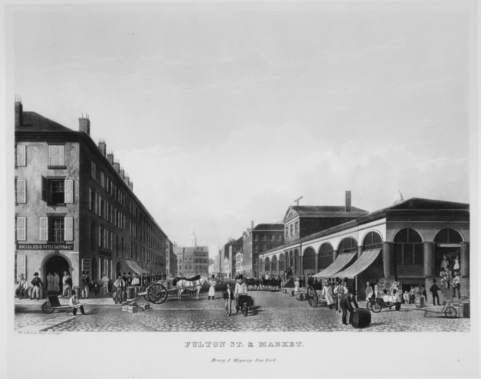 Fulton Street & Market, New York (The Bennett View of Fulton Street) MET MM89479