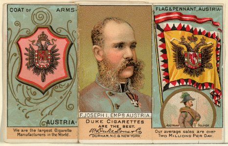 Franz Joseph I, Emperor of Austria, from the Rulers, Flags, and Coats of Arms series (N126-2) issued by W. Duke, Sons & Co. MET DPB873864