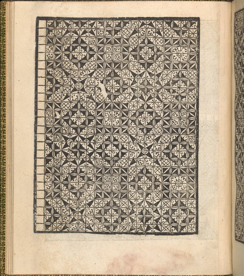 Giardineto novo di punti tagliati et gropposi per exercitio & ornamento delle donne (Venice 1554), page 8 (recto) MET DP360735
