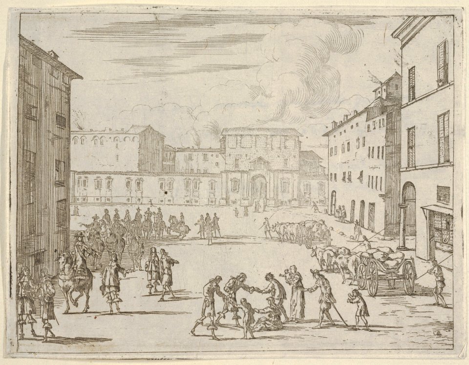 Francesco I d'Este Assists His Subjects with Great Generosity During the Great Famine of 1648 and 1649, from L'Idea di un Principe ed Eroe Cristiano in Francesco I d'Este, di Modena e Reggio Duca VIII -...- MET DP830761