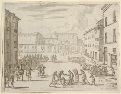 Francesco I d'Este Assists His Subjects with Great Generosity During the Great Famine of 1648 and 1649, from L'Idea di un Principe ed Eroe Cristiano in Francesco I d'Este, di Modena e Reggio Duca VIII -...- MET DP830761