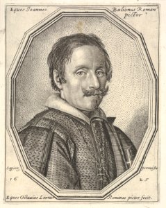Giovanni Baglione, a bust-length portrait in a twelve-sided frame MET DP833523