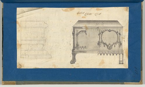 Gothic Clothes Chest, from Chippendale Drawings, Vol. II MET DP-14176-074