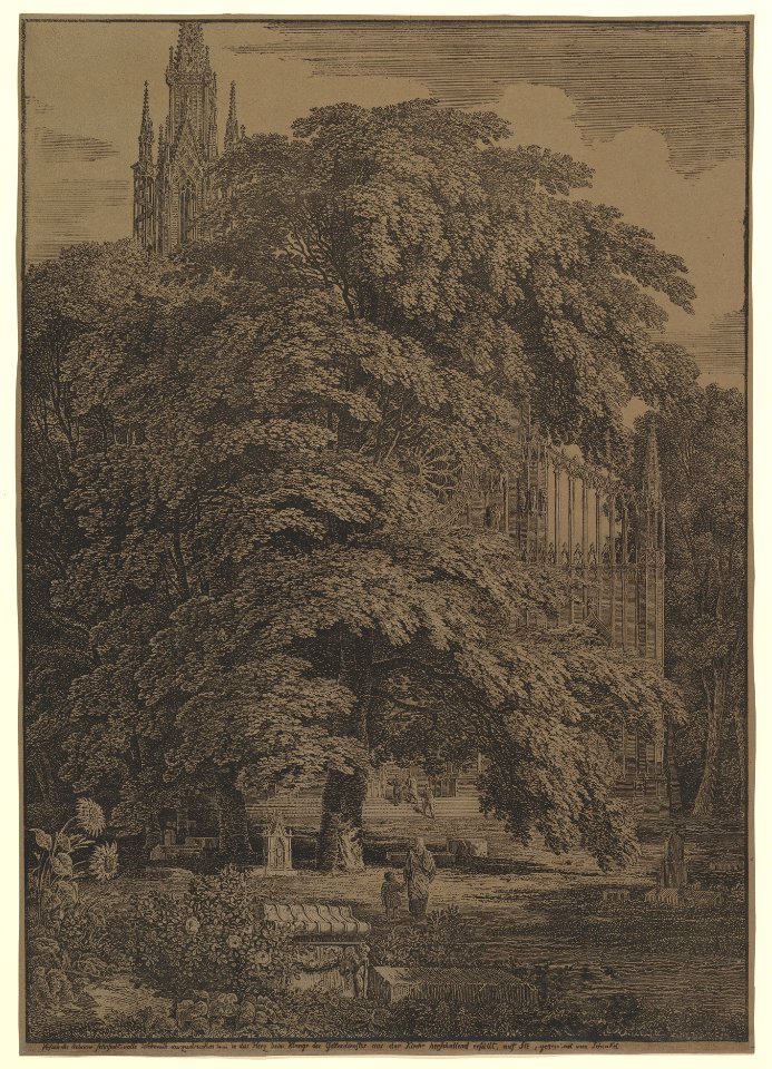Gothic Church Hidden by a Tree MET DP821168