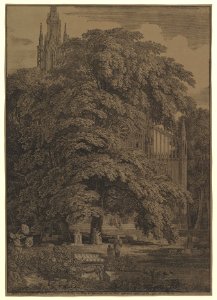 Gothic Church Hidden by a Tree MET DP821168