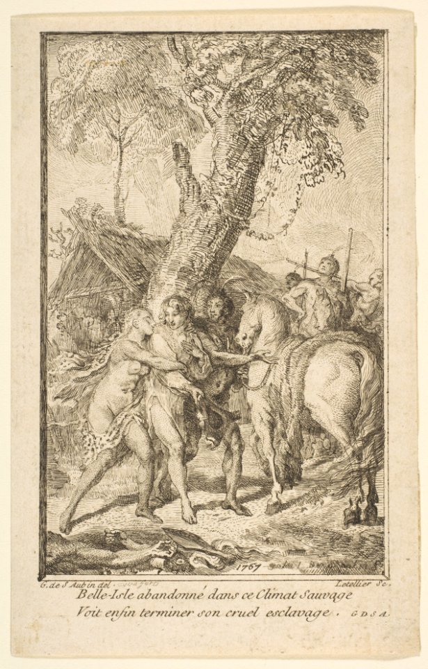 Fuite de M. de Belle-Isle, prisonnier chez les Attakapas MET DP814989