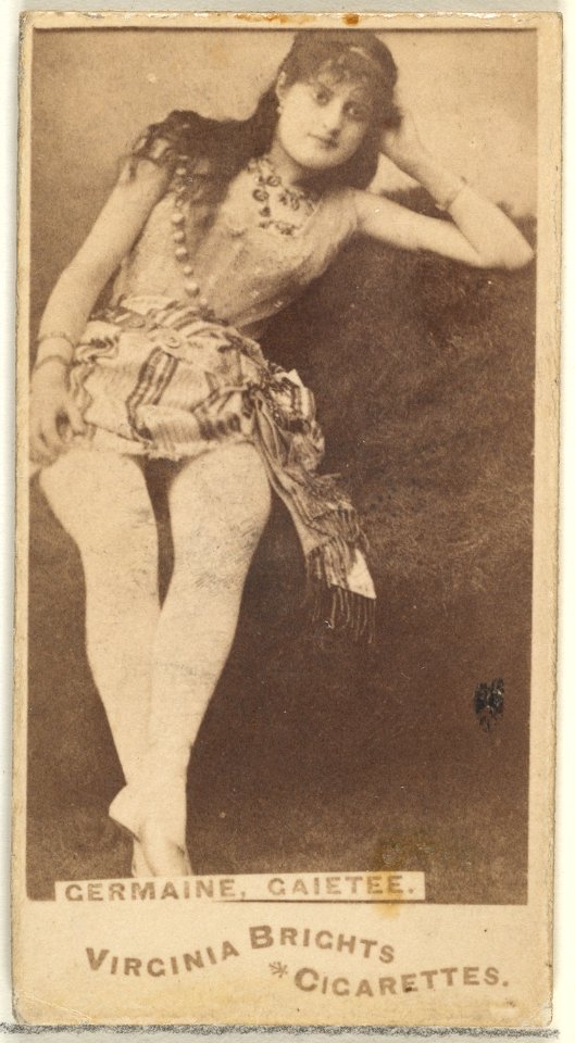 Germaine, Gaietee, from the Actors and Actresses series (N45, Type 1) for Virginia Brights Cigarettes MET DP829608