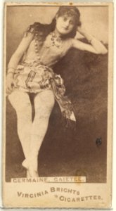 Germaine, Gaietee, from the Actors and Actresses series (N45, Type 1) for Virginia Brights Cigarettes MET DP829608