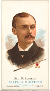 George F. Slosson, Billiard Player, from World's Champions, Series 1 (N28) for Allen & Ginter Cigarettes MET DP827439