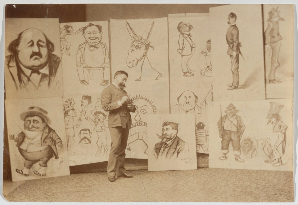 Full-length Portrait of Thomas Nast with a Group of Caricatures MET DP860319