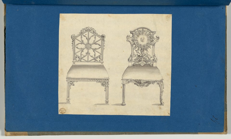 Gothick -Gothic- Chairs, in Chippendale Drawings, Vol. I MET DP-14278-024