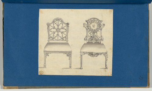 Gothick -Gothic- Chairs, in Chippendale Drawings, Vol. I MET DP-14278-024