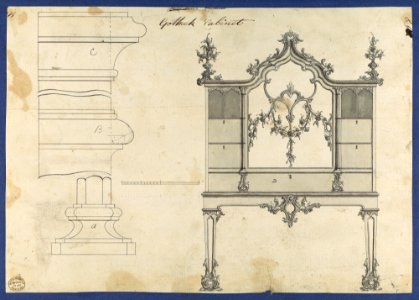Gothick -Gothic- Cabinet, from Chippendale Drawings, Vol. II MET DP118197