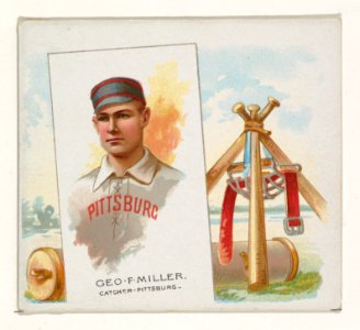 George F. Miller, Catcher, Pittsburgh, from World's Champions, Second Series (N43) for Allen & Ginter Cigarettes MET DP839580