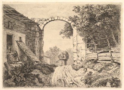 Girl with a Load of Hay, Outside of Thorbogen MET DP824234