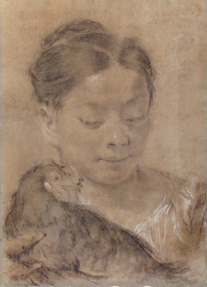 Girl with a Hen MET 38.179.5