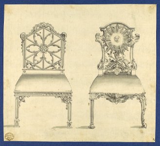 Gothick -Gothic- Chairs, in Chippendale Drawings, Vol. I MET DP104150
