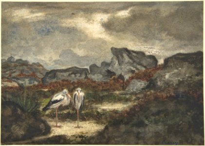 Herons in Landscape MET DP805137