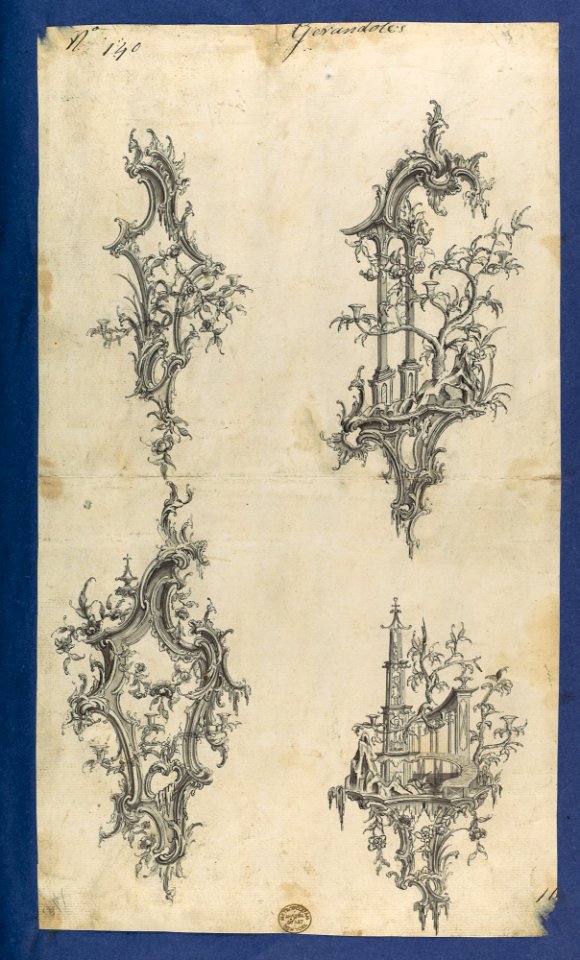 Girandoles, in Chippendale Drawings, Vol. I MET DP104145