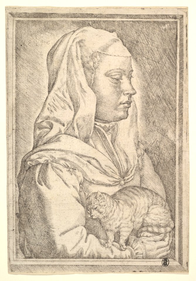 Girl with a Cat MET DP822115
