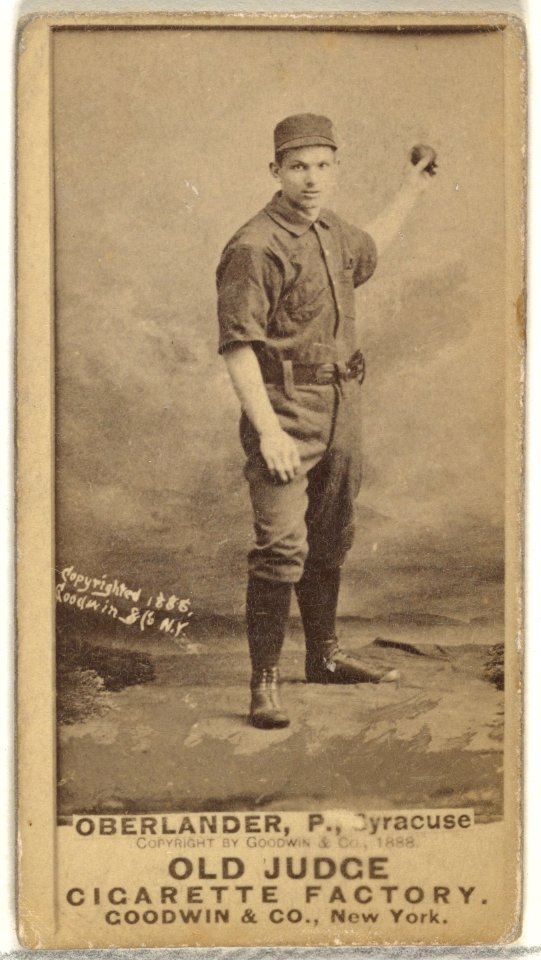 Hartman Louis "Doc" Oberlander, Pitcher, Syracuse, from the Old Judge series (N172) for Old Judge Cigarettes MET DP846497