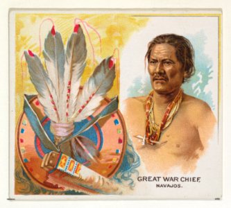 Great War Chief, Navajos, from the American Indian Chiefs series (N36) for Allen & Ginter Cigarettes MET DP838940
