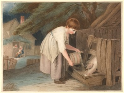 Girl and Pigs MET DP834044