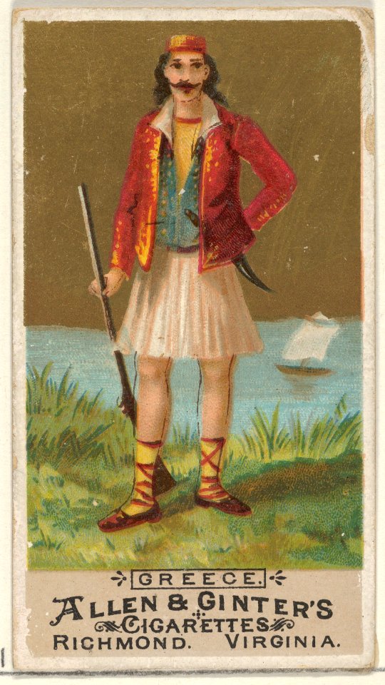 Greece, from the Natives in Costume series (N16) for Allen & Ginter Cigarettes Brands MET DP834830