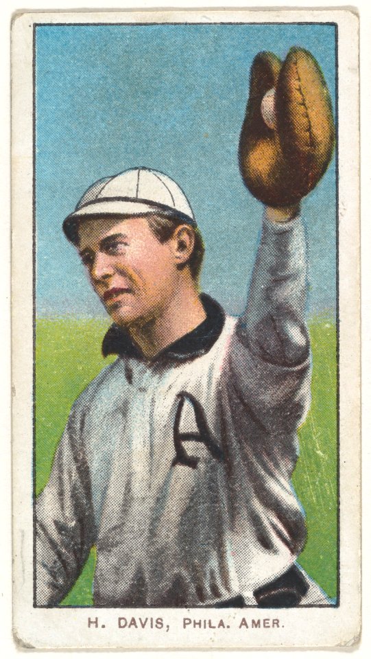 H. Davis, Philadelphia, American League, from the White Border series (T206) for the American Tobacco Company MET DP845129